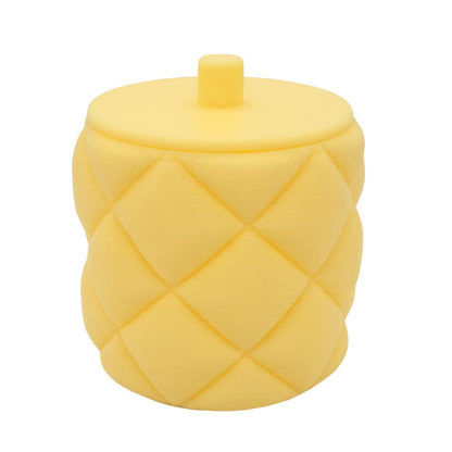 Quilted Cotton Pad Holder - Pastel Yellow