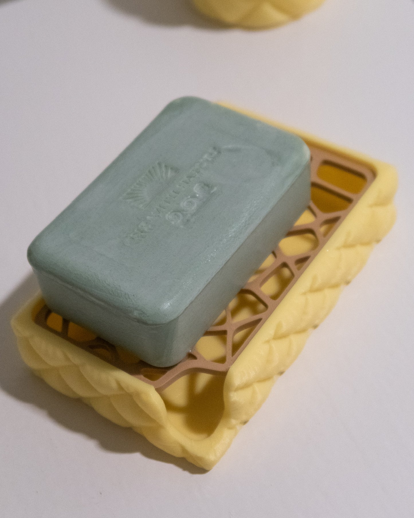 Quilted Soap Dish - Pastel Yellow